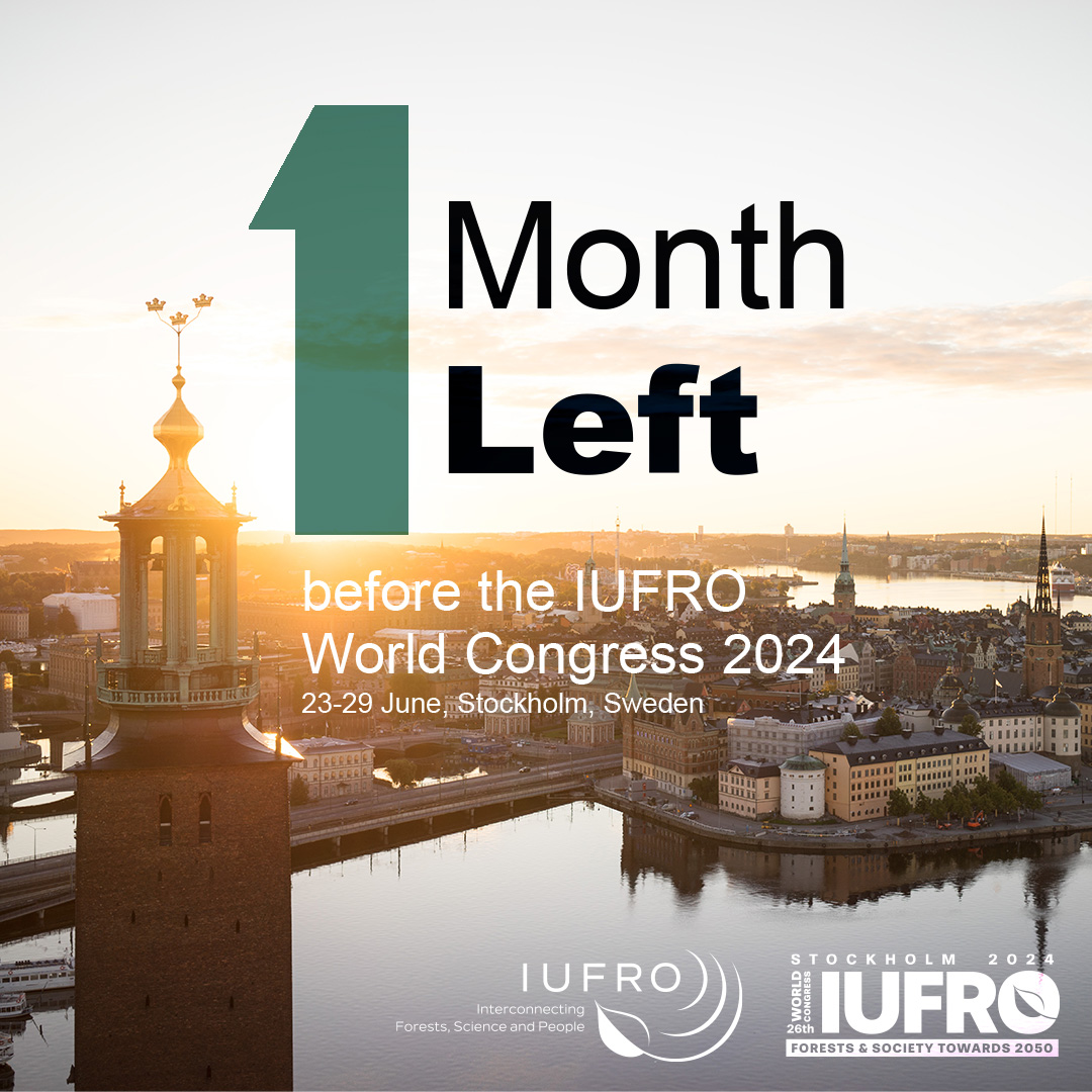 1⃣ month left before #IUFRO2024! 💡Gain insights about the latest #ForestResearch and innovation 🧑🏽‍🔬Exchange knowledge and forge partnerships with peers, forest colleagues and forward-thinking leaders 🌐Engage in global networking 👉🏽iufro2024.com/registration-a… #ForestScience