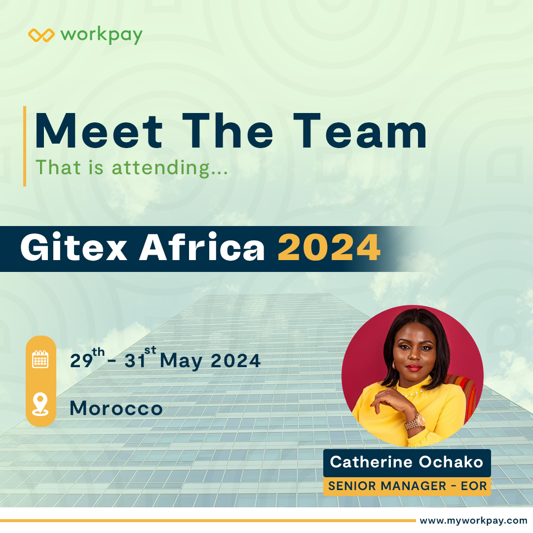 Exciting news! 🎉 Our team led by our CEO @PaulNKimani will be at @GITEXAfrica 2024 in Morocco from May 29-31. Join us to explore tech innovations and network with industry leaders. See you there! 🌍🚀 #GitexAfrica2024 #Workpay #TechInnovation #Networking #Morocco