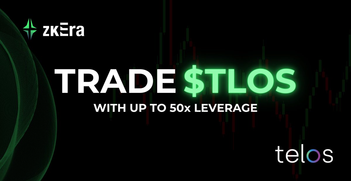 zkEra.fi (@zkerafi) on Twitter photo Did you know that we are one of the few places where you can trade $TLOS with leverage? ๐ค
50X. Directly from your wallet. ๐
Visit app.zkera.fi ๐ on <a href="/HelloTelos/">The Telos Foundation</a> Did you know that we are one of the few places where you can trade $TLOS with leverage? ๐ค
50X. Directly from your wallet. ๐
Visit app.zkera.fi ๐ on <a href="/HelloTelos/">The Telos Foundation</a>