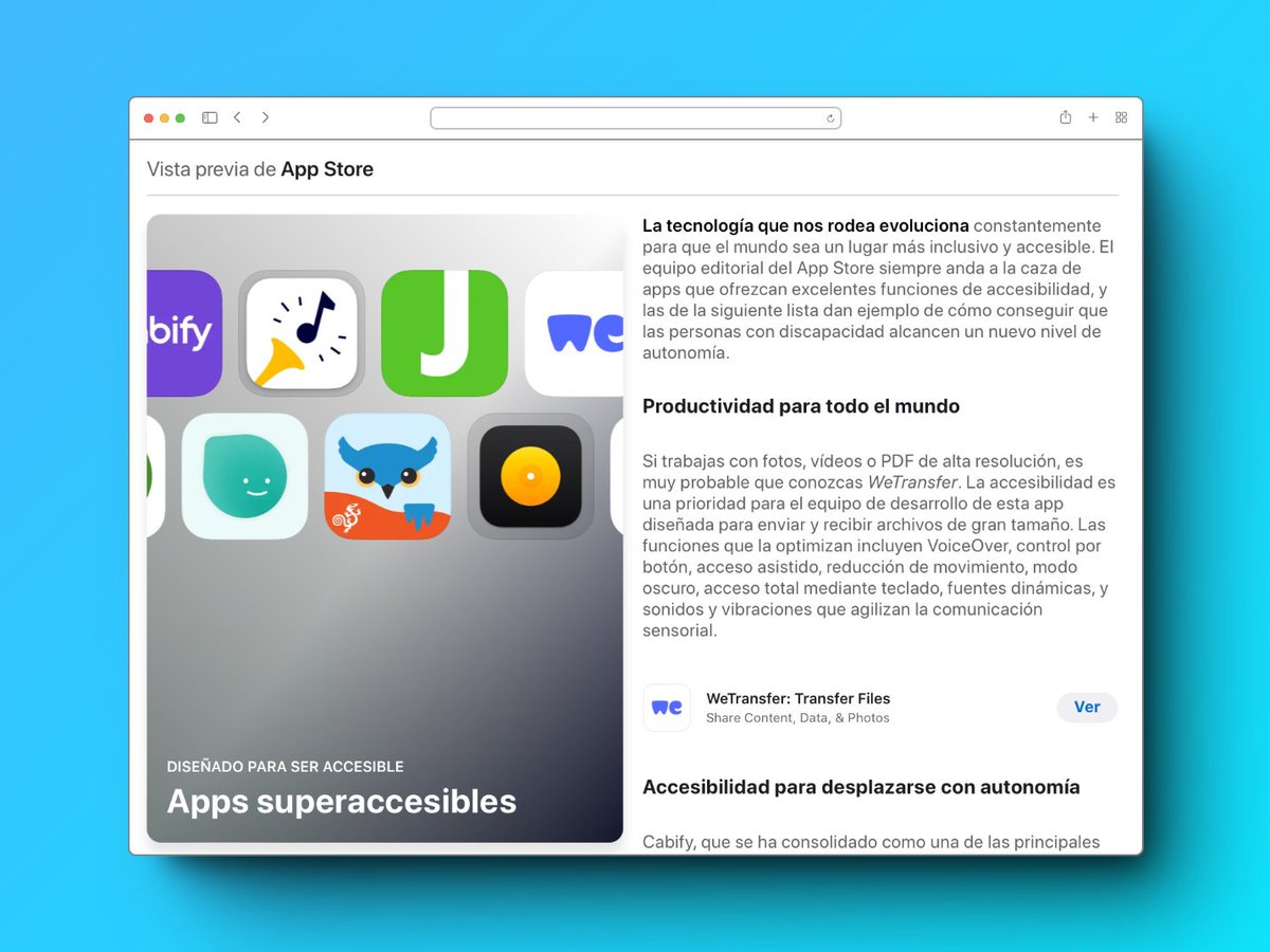 Quien me conoce sabe lo emperrada que estoy con la accesibilidad. Y que <a href="/Apple/">Apple</a> destaque <a href="/cori_care/">Cori - Diabetes made easy</a> como un referente en el #AppStore me parece una locura.