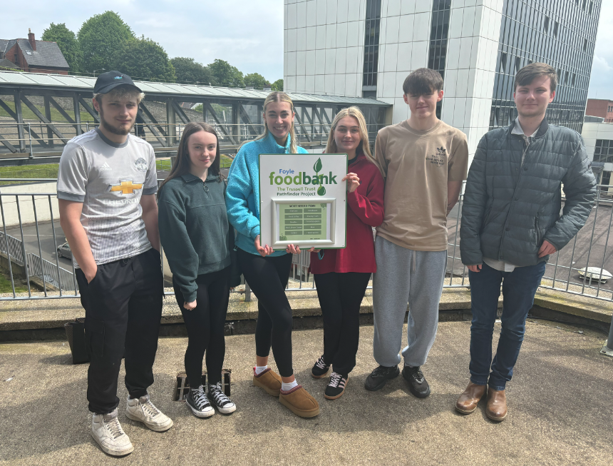 Well done to our Foundation Degree Business and Enterprise students who raised £333 for the @foylefoodbank recently. The students organised Raffles, hampers and sweepstakes for the winners!