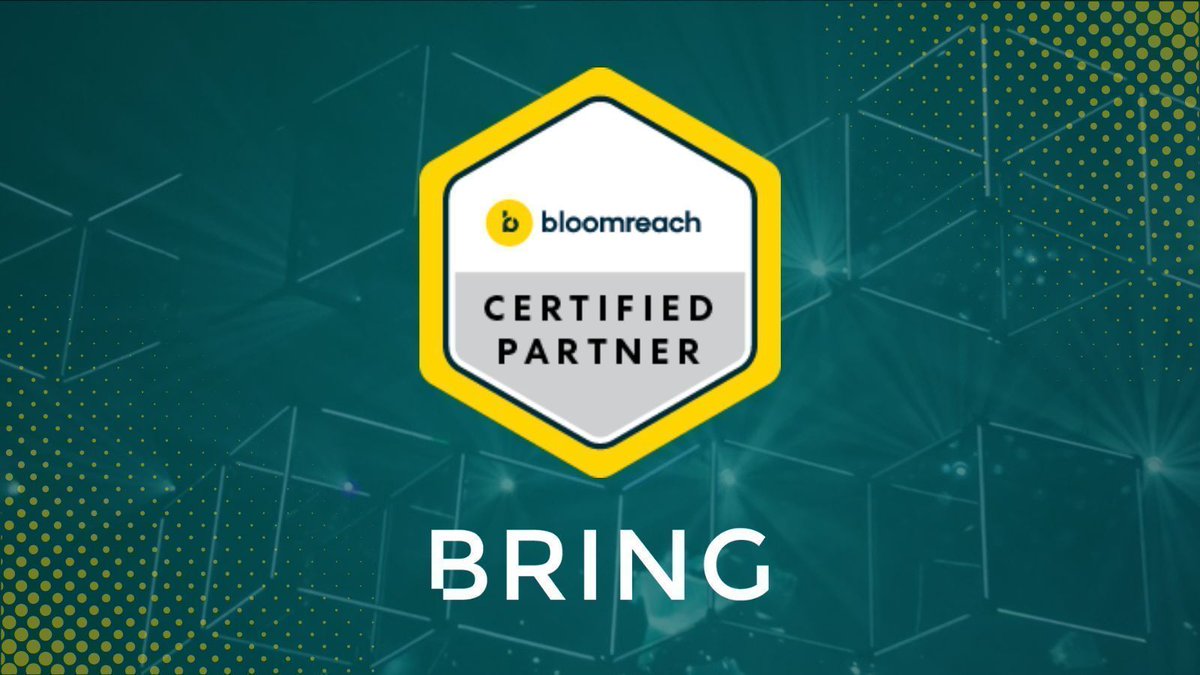 Introducing our new partner Bloomreach! 🤝

Bloomreach is a three pillar marketing automation tool helping clients personalise their customers' shopping journey.

We're delighted to have Gold Partnership status with our parent company Dark Matter Commerce! 🎉