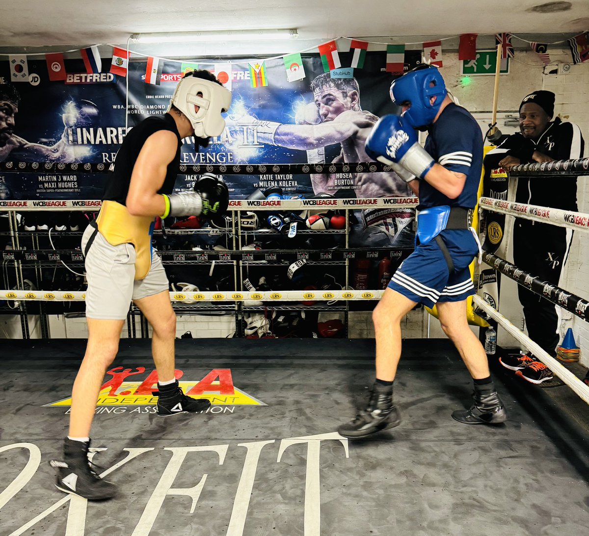A really good 8 rounds sparring yesterday for @Ahmed_NM_Hatim with Marley Mason under the watchful eye of trainer Xavier Miller. Just over a couple of weeks before he steps into the ring to continue his rise towards title contention in the lightweight division. @Streetwisemgt