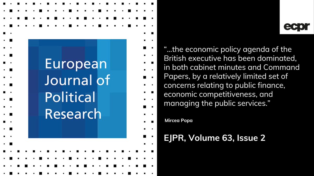 📚 May Issue 🗣️ How has #EconomicPolicy discourse evolved? 📝 M Popa @BristolUni studies its evolution between 1983-2021, using policy documents written by executive departments & recently declassified cabinet minutes in the UK 👉 bit.ly/3szx354 #OA #PoliticalEconomy