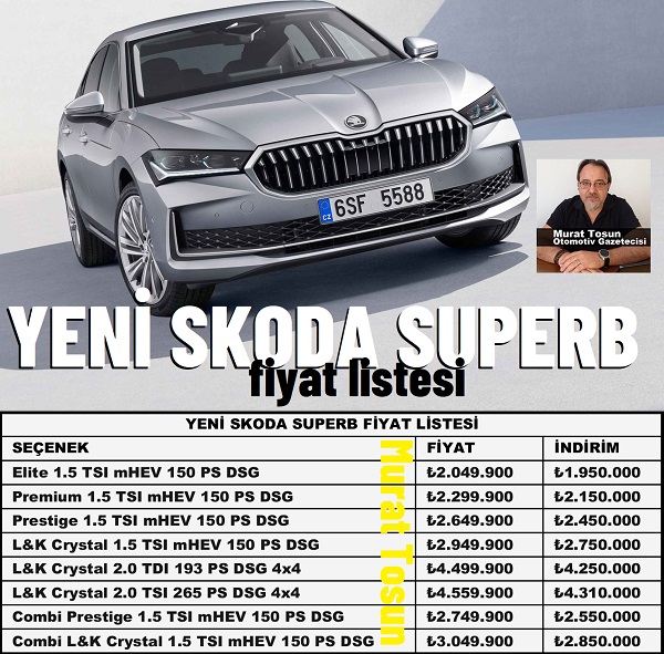 Yeni Skoda Superb fiyat listesi Yüce Auto marka yönetimi tarafından resmi olarak açıklandı! Türkiye yolculuğu indirimli başladı.
