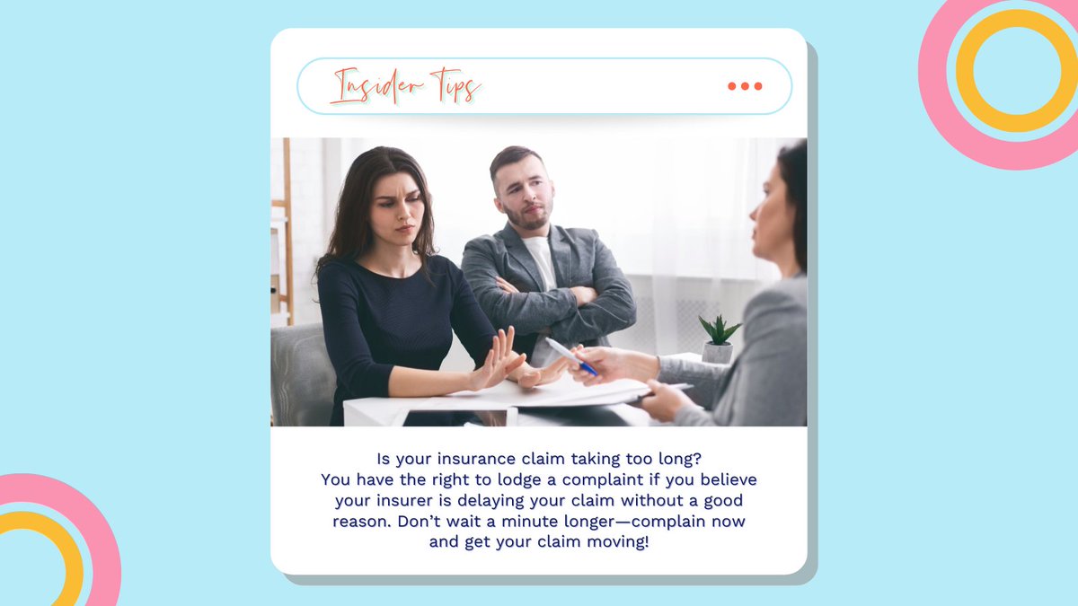 When it comes to an insurance claim, time is money. ⏳💰 If you feel your #claim is being delayed w/o a good reason, speak up & file a #complaint! 📢

Learn more about your rights 👉 tinyurl.com/HMConInsurance… 

#HandleMyComplaint