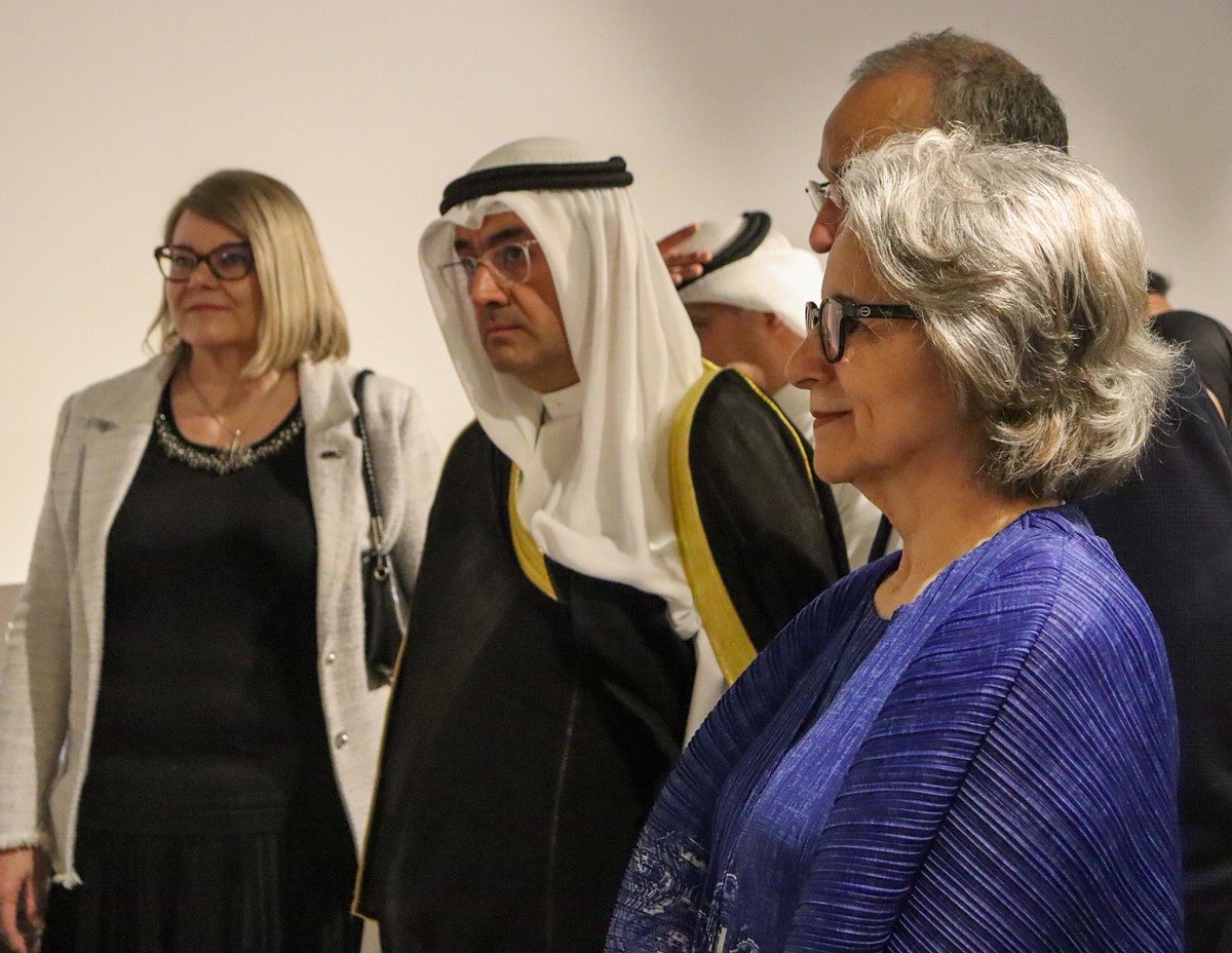 EUinKuwait's tweet photo. EU 🇪🇺 Ambassador Anne Koistinen was delighted to open the exhibition titled "Restoring our past, preserving our future: protecting cultural heritage at risk" at the Yarmouk Cultural Centre 

@DAI_Kuwait
@ALIPHFoundation 
@kw_nccal 

#europemonthinkuwait https://t.co/80zeEYIfeZ