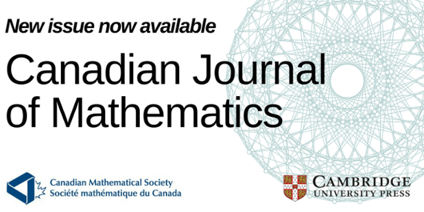 New issue of Canadian Journal of Mathematics now available 📚 cup.org/3JYJPPK @CanMathSociety