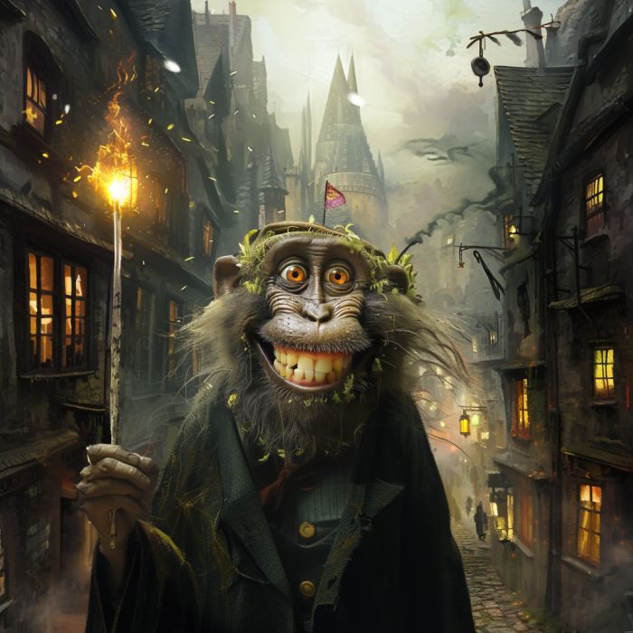 SmileApeCoin's tweet photo. 🧙‍♂️🐒✨ Abracadabra! Smile Ape has turned into a wizard straight out of #HarryPotter! 🪄🔮 With his magical powers and mischievous grin, he's ready to cast spells and enchant the crypto world. Join the magic and let the adventure begin! 🚀🌟

#SmileApe #WizardApe  #Memecoin #sape https://t.co/sT1PmM1fpX