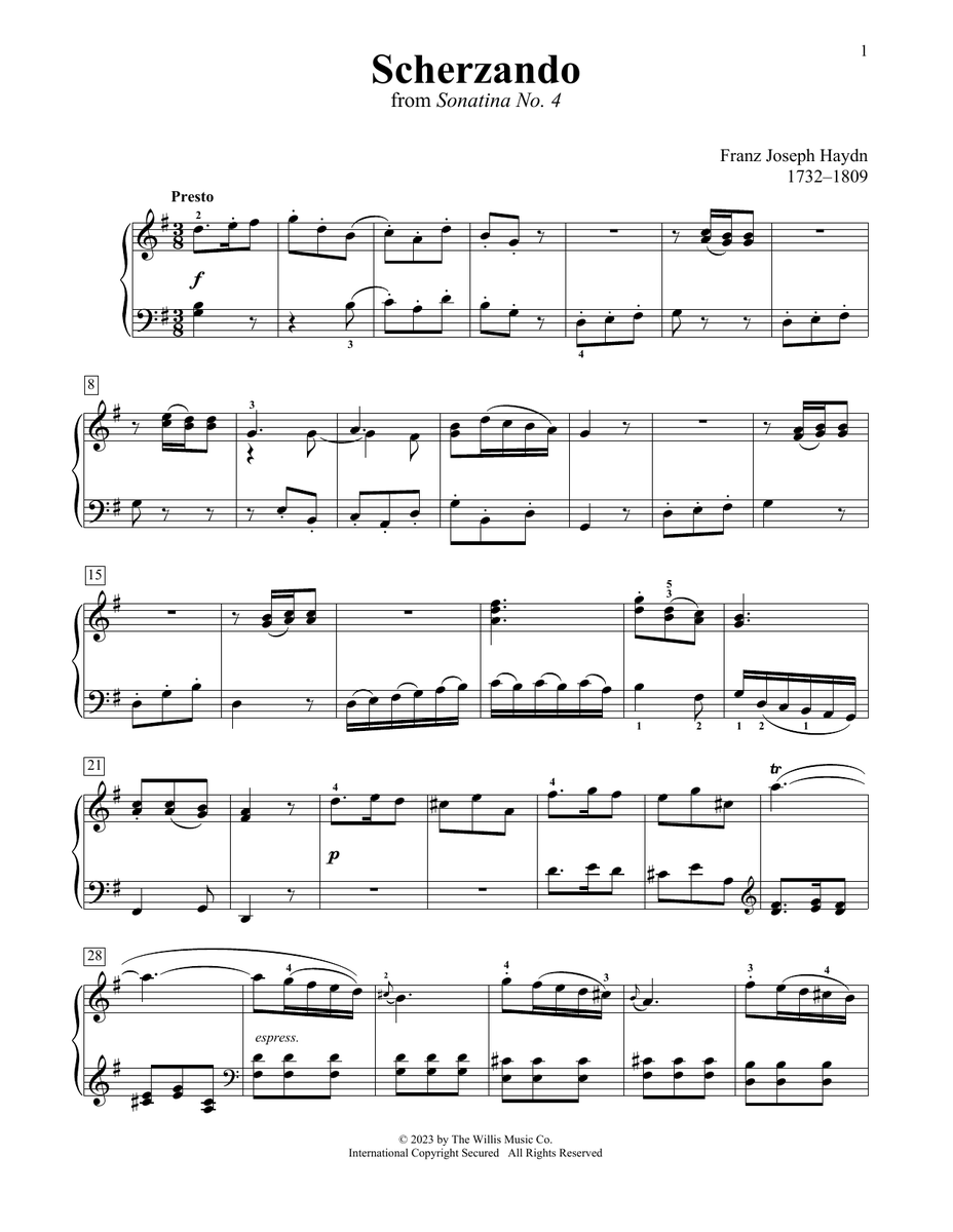 Franz Joseph Haydn Scherzando Sheet Music Notes freshsheetmusic.com/franz-joseph-h… #franzjosephhaydn #haydn #classicalmusic