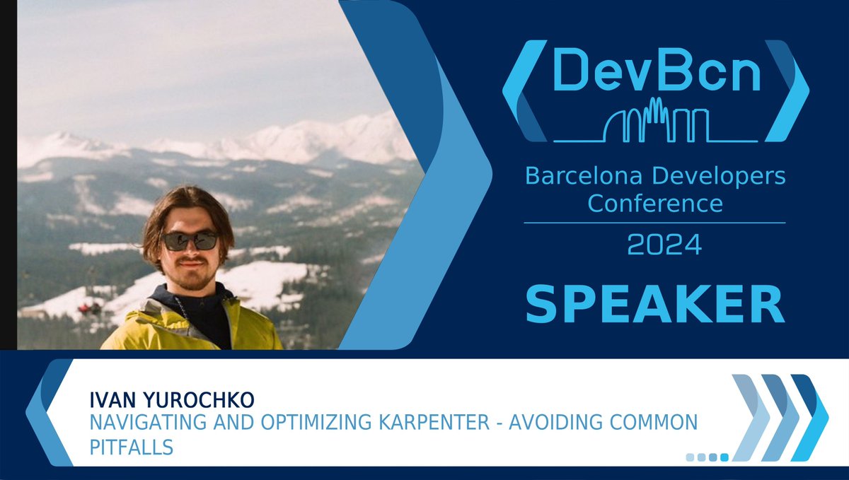 🚀 Master Karpenter with Ivan Yurochko at #devbcn24! Join 'Navigating and Optimizing Karpenter - Avoiding Common Pitfalls' to learn the best practices and steer clear of common mistakes. Don’t miss this essential talk! Details ➡️ buff.ly/3V3IjSZ