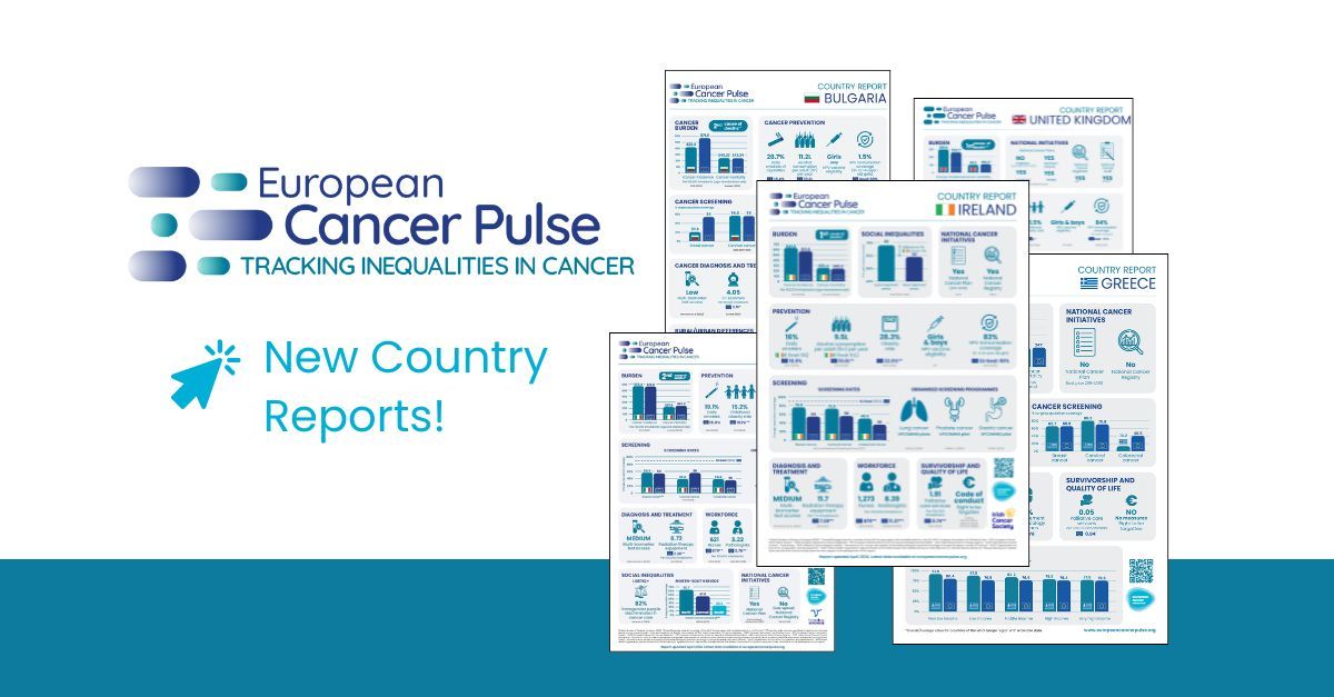 👀Have you seen our new country reports for 2024? 📊These 1-page factsheets highlight the state of cancer care and inequalities in countries across Europe. Download them all from the #EuropeanCancerPulse page 👉europeancancerpulse.org