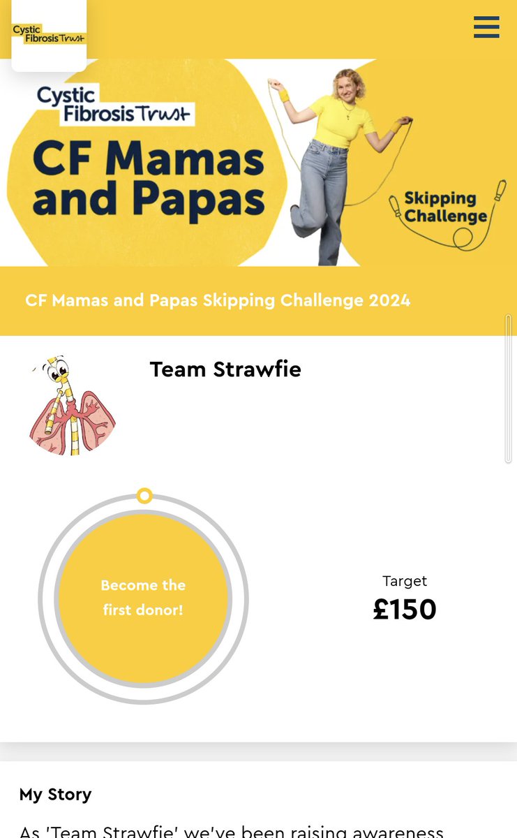 strawfie's tweet image. &quot;Skip for 11 minutes every day&quot; they said
&quot;I can do that&quot; I said

And now I&apos;ve got to do it - starting tomorrow!!

Please donate for the #CFTrust while I go and untangle the skipping ropes😳

🔽🔽
cysticfibrosistrust.enthuse.com/pf/team-strawf…