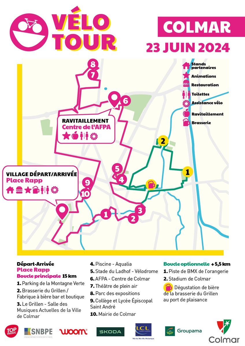 #Vélotour 🚀 🚲
Colmar à le plaisir d'accueillir le Colmar Vélotour 2024  le dimanche 23 juin ! 
Voici le programme officiel 💯
colmar.fr/actualites/vel… 
<a href="/velotour/">VELOTOUR</a>