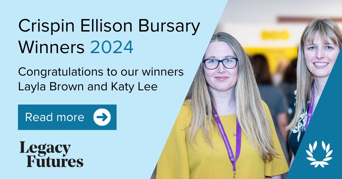 The winners of our 2024 Crispin Ellison Bursary Awards have been revealed! Congratulations to

🏆Layla Brown, <a href="/rgphospice/">Rennie Grove Peace Hospice Care</a>
🏆Katy Lee, <a href="/stgemmashospice/">St Gemma's Hospice</a>

Read all about our worthy winners here legacyfutures.com/latest/winners…

#LegacyFundraising #Awards #CharitySector