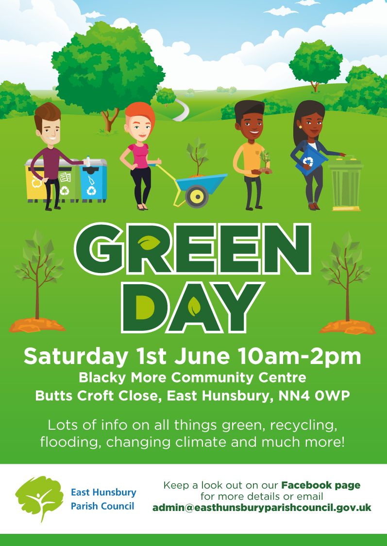We'll be attending a Green Day event at Blacky More Community Centre in #Northampton on 1 June. Come along for a #seedsowing activity & learn more about us. 🌱 Organised by @EastHunsburyPC, there'll also be games and activities about #recycling, #climatechange and wormeries.
