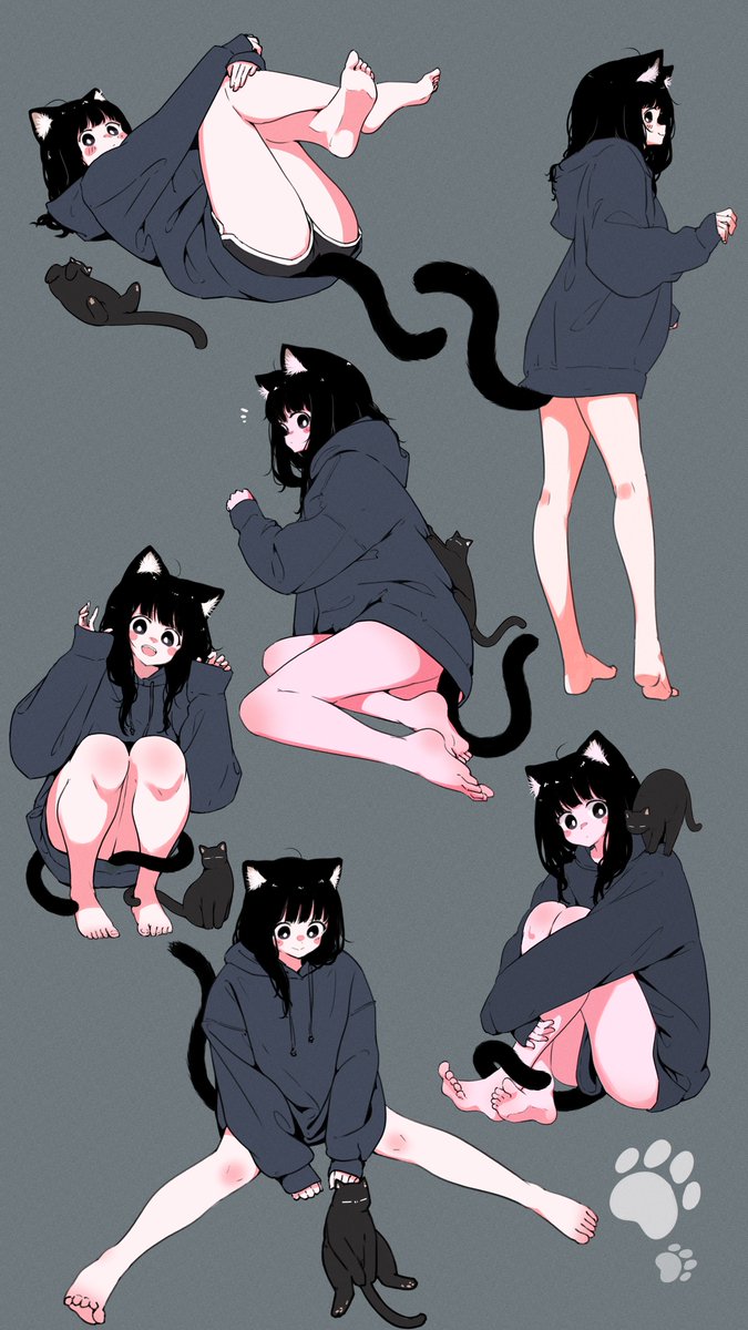 めがてる🐈⬛うちの黒猫、おんなのこ🐾発売中 tweet media