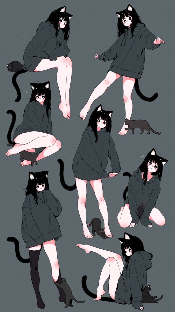 めがてる🐈⬛うちの黒猫、おんなのこ🐾発売中 tweet media
