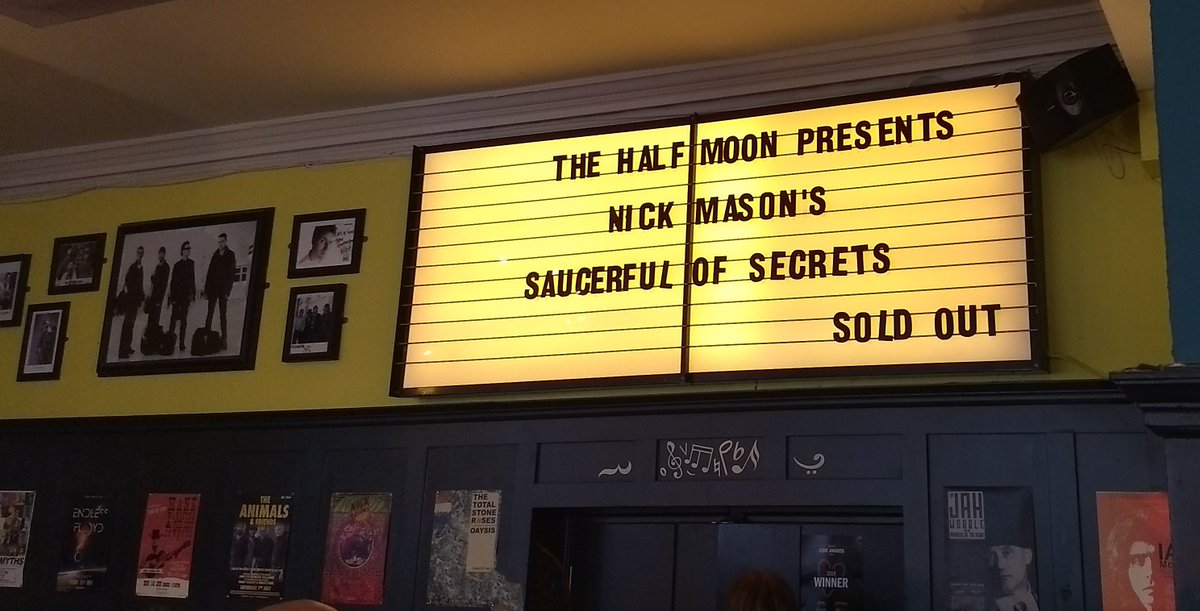 Show three of the initial set of Saucers gigs, and after a day off, the second of three nights at the Half Moon in Putney...