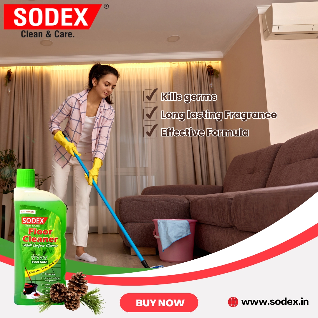 Feel Safe with the new SODEX Floor Cleaner Pine with long-lasting fragrance!
sodex.in/floor-cleaner
Distributor Enquiry: +91 95000 76411
#FreshAndClean #floorcleaner #clean #sodex #cleaningessentials