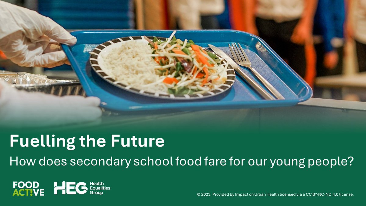 Today we are launching our NEW #FuellingTheFuture report, which explores young people’s views on secondary school food (with a focus on breaktime), the dining space, school food policies & food beyond the school gates. Read the report here 👉 foodactive.org.uk/fuelling-the-f…