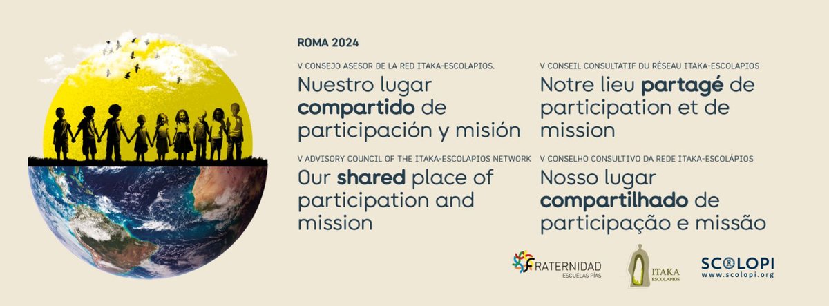 itakaescolapios's tweet photo. A POCOS DÍAS DEL COMIENZO DEL V CONSEJO ASESOR DE LA RED ITAKA - ESCOLAPIOS
Los días 27 a 29 de mayo se celebrará en Roma. Bajo el lema «Nuestro lugar compartido de participación y misión», 
Síguelo a través del hashtag #VConsejoAsesorItakaEscolapios https://t.co/lR78iBTmsT