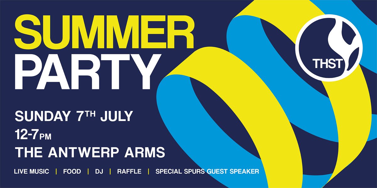 📣SAVE THE DATE Our members' Summer Party will be on 7th July at @AntwerpArmsAsoc 🎵Live music 🍔Food ⚽️Spurs guest speaker 🎟️Ticket information coming soon.