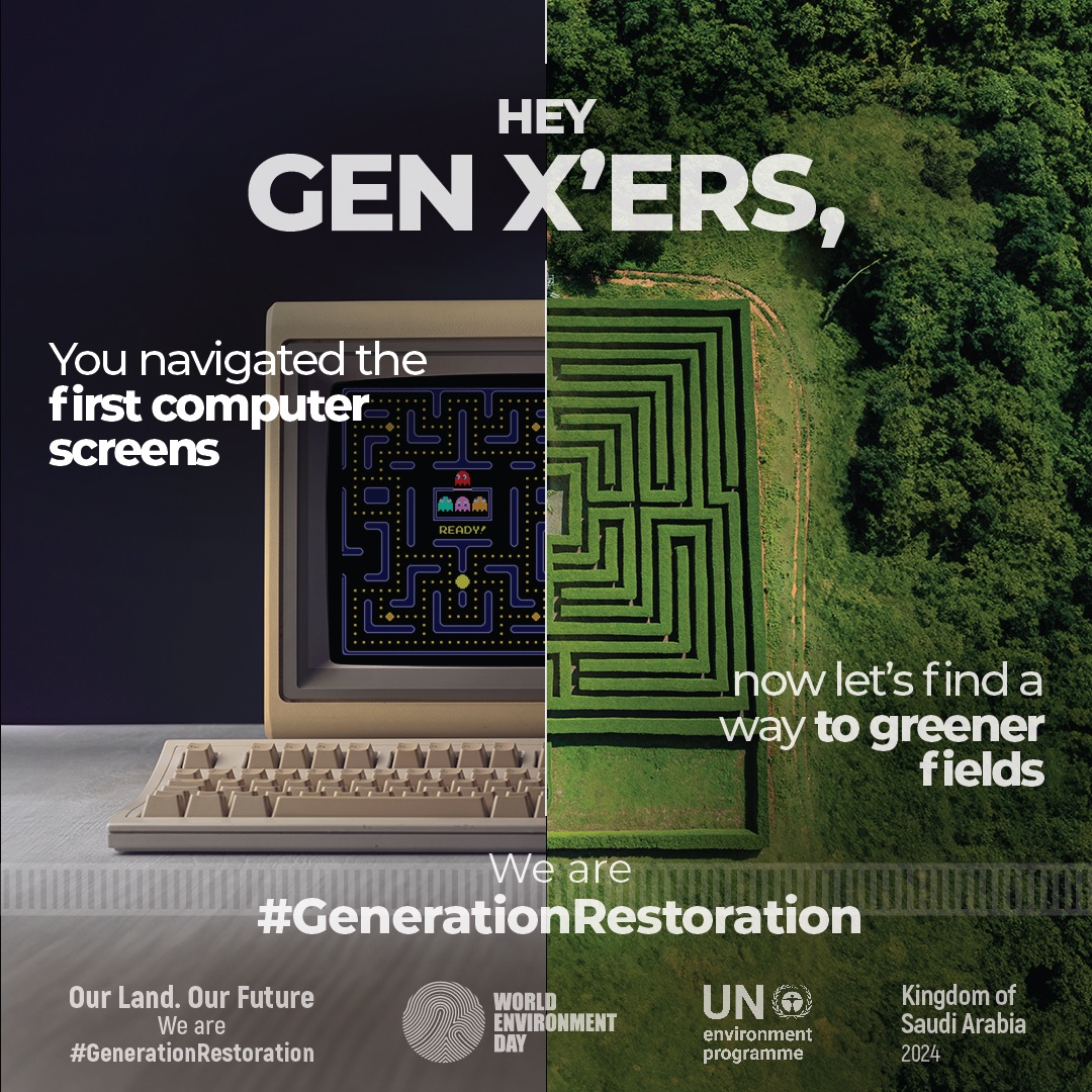 It’s time to turn screen time into green time. Our planet is drying up at record speed. The good news is ecosystem restoration works. This #WorldEnvironmentDay, let’s all be #GenerationRestoration and make peace with nature once & for all. 👉worldenvironmentday.global