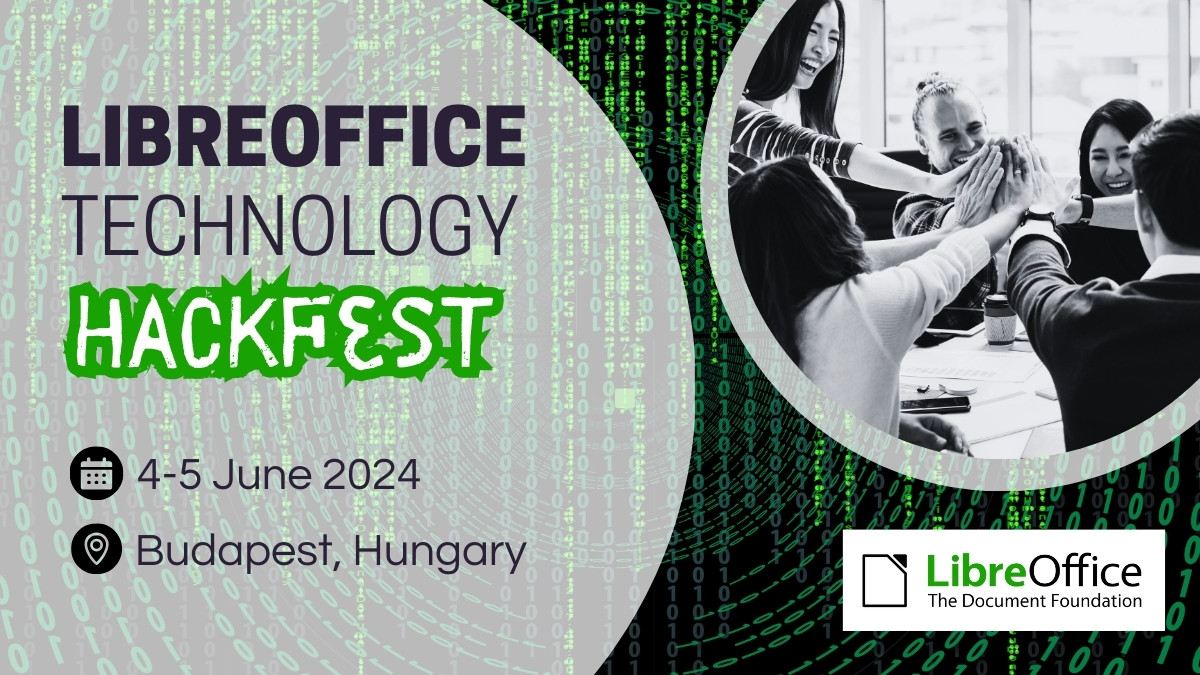 Join the LibreOffice Technology Hackfest in Budapest, on June 4 and 5: wiki.documentfoundation.org/Hackfest/Budap…

#foss #OpenSource