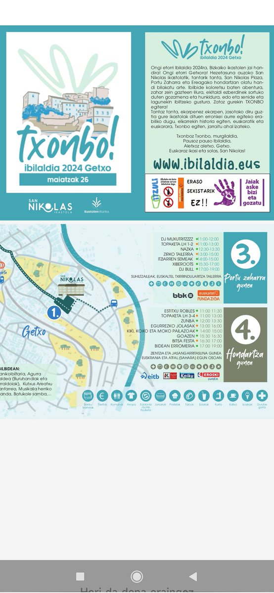 Ibilaldia Getxon, igandean Algortako Portu Zaharrean egongo gara bazkalorduan.