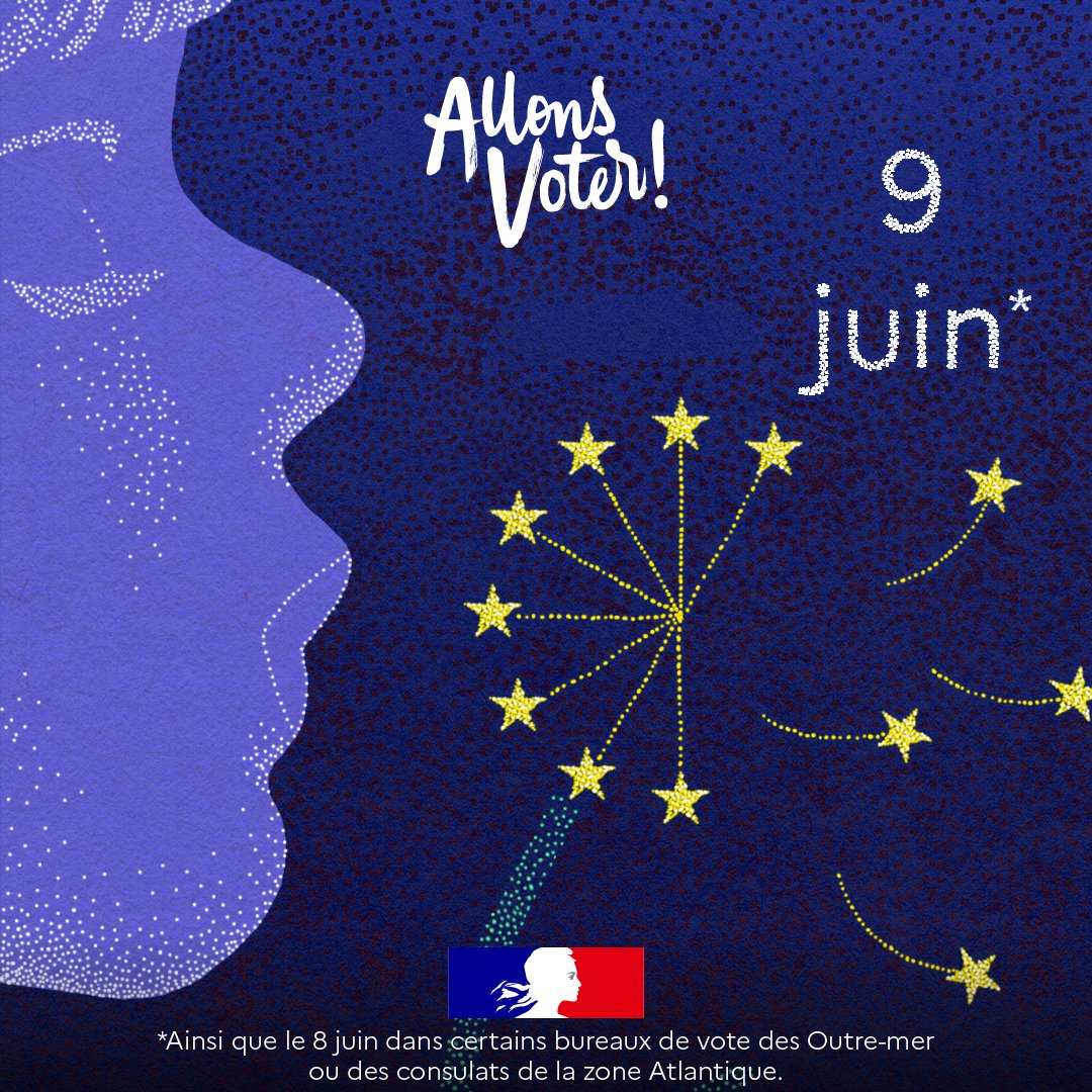 Visons les étoiles. 💫 Le 9 juin, #AllonsVoter ! 🇪🇺