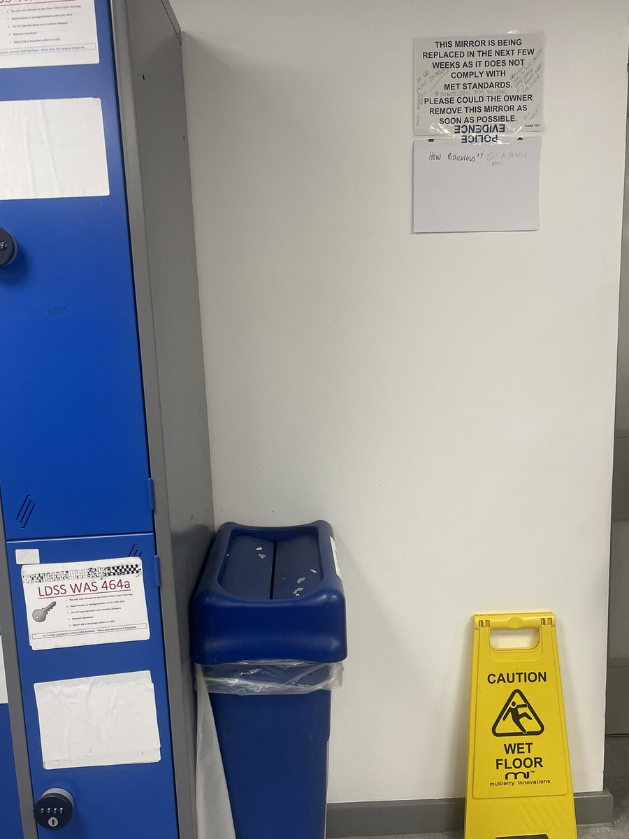 Sandford_Police's tweet photo. We have made a decision to remove all mirrors from the changing rooms for all female policeman officers
This is due to them not meeting the correct standards and because we can #MirrorGate https://t.co/xB5bxW34Vg