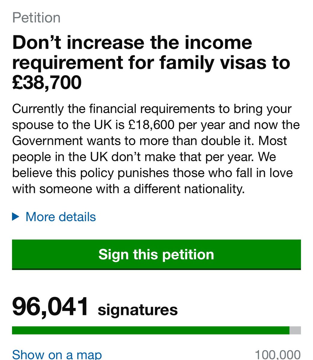 AmandaSdairia's tweet photo. Into the 96k now!
Not too far ahead! 
Need to reach target before Monday so please sign &amp; share for all those families separated by the Tory hostile environment! 
Thank you for every share &amp; every ✍🏼
@PeterStefanovi2 

https://t.co/2jn92ZXdmz https://t.co/YdrSN22Bhk