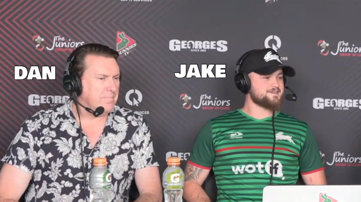 Bunniestvau's tweet photo. A chat with Jake Trindall featuring Dan Pain @Dansnrl #BunniesTV 👉🏼 https://t.co/CWekyD9BFm https://t.co/vSLEp1HiCb