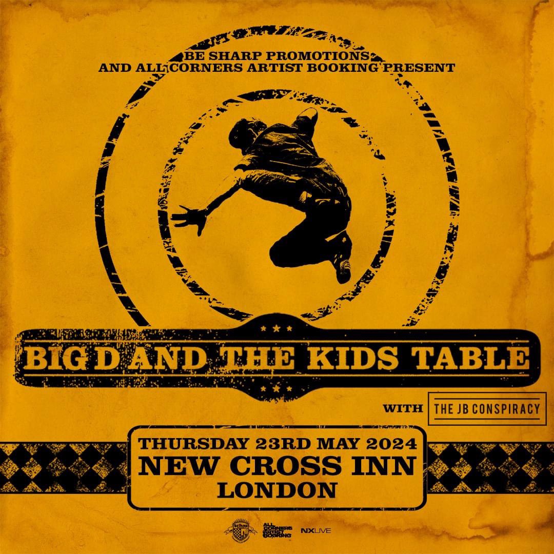 THE JB CONSPIRACY (@jbconspiracy) on Twitter photo LONDON!! We’re at the old favourite tonight with Boston legends <a href="/BigDBoston/">Big D and the Kids Table</a>
This one is gonna go OFF. Few tix still available here, don’t miss out.
🎟️ linktr.ee/newcross_inn 🎟️ LONDON!! We’re at the old favourite tonight with Boston legends <a href="/BigDBoston/">Big D and the Kids Table</a>
This one is gonna go OFF. Few tix still available here, don’t miss out.
🎟️ linktr.ee/newcross_inn 🎟️