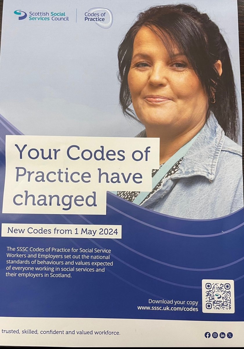 New codes of practice being handing out throughout training sessions with learning development advisors <a href="/NAHSCP/">North Ayrshire HSCP</a>
