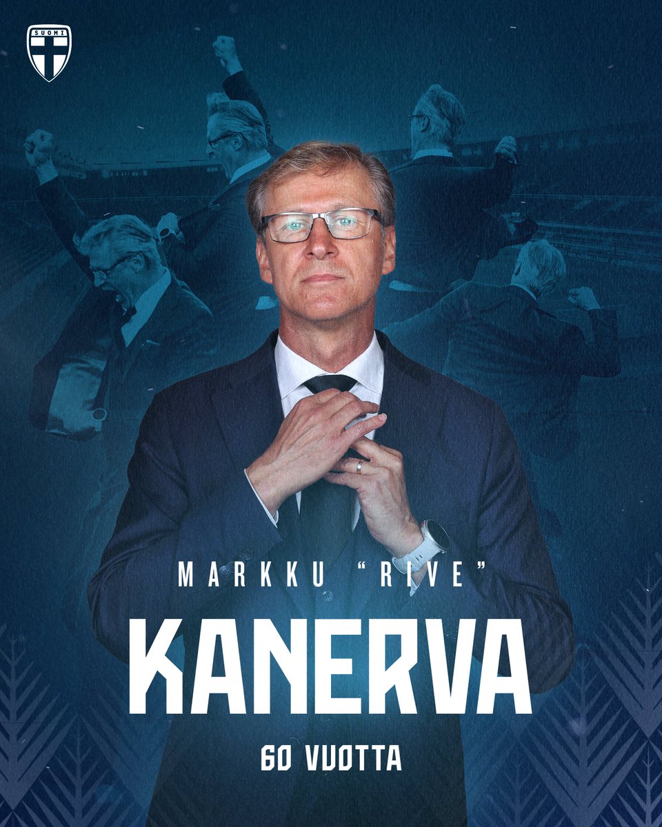 Markku Kanerva täyttää tänään 6⃣0⃣ vuotta. Onnea, Rive! 🥳 #Huuhkajat
