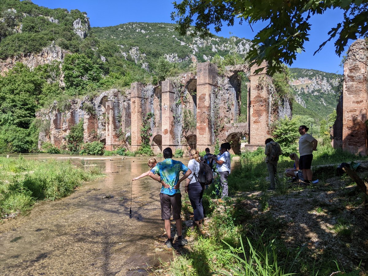 Jonathan Paul (@jonnydpaul) on Twitter photo Day 4 of <a href="/RHULEarthSci/">RHUL Earth Sciences</a> Greece excursion is water day. Here we sample the chemistry of springs and a river under the shadow of a Roman aqueduct Day 4 of <a href="/RHULEarthSci/">RHUL Earth Sciences</a> Greece excursion is water day. Here we sample the chemistry of springs and a river under the shadow of a Roman aqueduct
