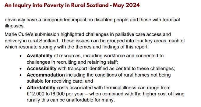 Marie Curie Scotland (@mariecuriesco) on Twitter photo 1/We're pleased end of life experience is reflected in the Inquiry into poverty in rural Scotland by <a href="/ScotParl/">Scottish Parliament</a> CPG on Poverty, to recognise unique challenges rural & island communities face at end of life.
They are at significant risk of dying in poverty👉bit.ly/4dQQFoe 1/We're pleased end of life experience is reflected in the Inquiry into poverty in rural Scotland by <a href="/ScotParl/">Scottish Parliament</a> CPG on Poverty, to recognise unique challenges rural & island communities face at end of life.
They are at significant risk of dying in poverty👉bit.ly/4dQQFoe