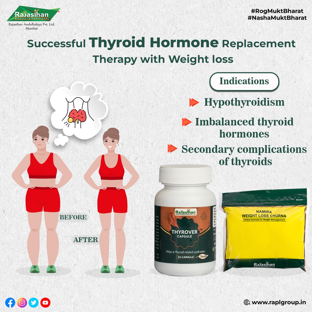 Thyroid Support & Weight Loss!

Thyrover Capsule & Namira Weight Loss Churna - A powerful combo  for thyroid management ✨

#thyroidhealth #weightmanagement #naturalsolutions #healthyweightloss #thyroidawareness #thyroidproblems #weightloss #weightlossjourney