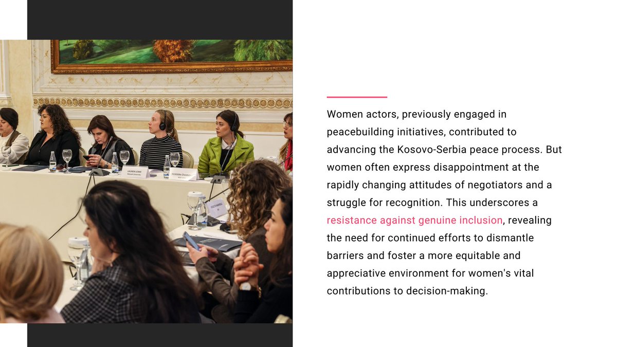 In times of simmering tensions⚡in the #KosovoSerbia peace process, many express the need for intra-Kosovo dialogue to overcome distrust between communities.

Our joint report funded by <a href="/wphfund/">Women's Peace & Humanitarian Fund</a> shows the need to advance women’s inclusion overall ➡️ow.ly/RPTq50RSemH