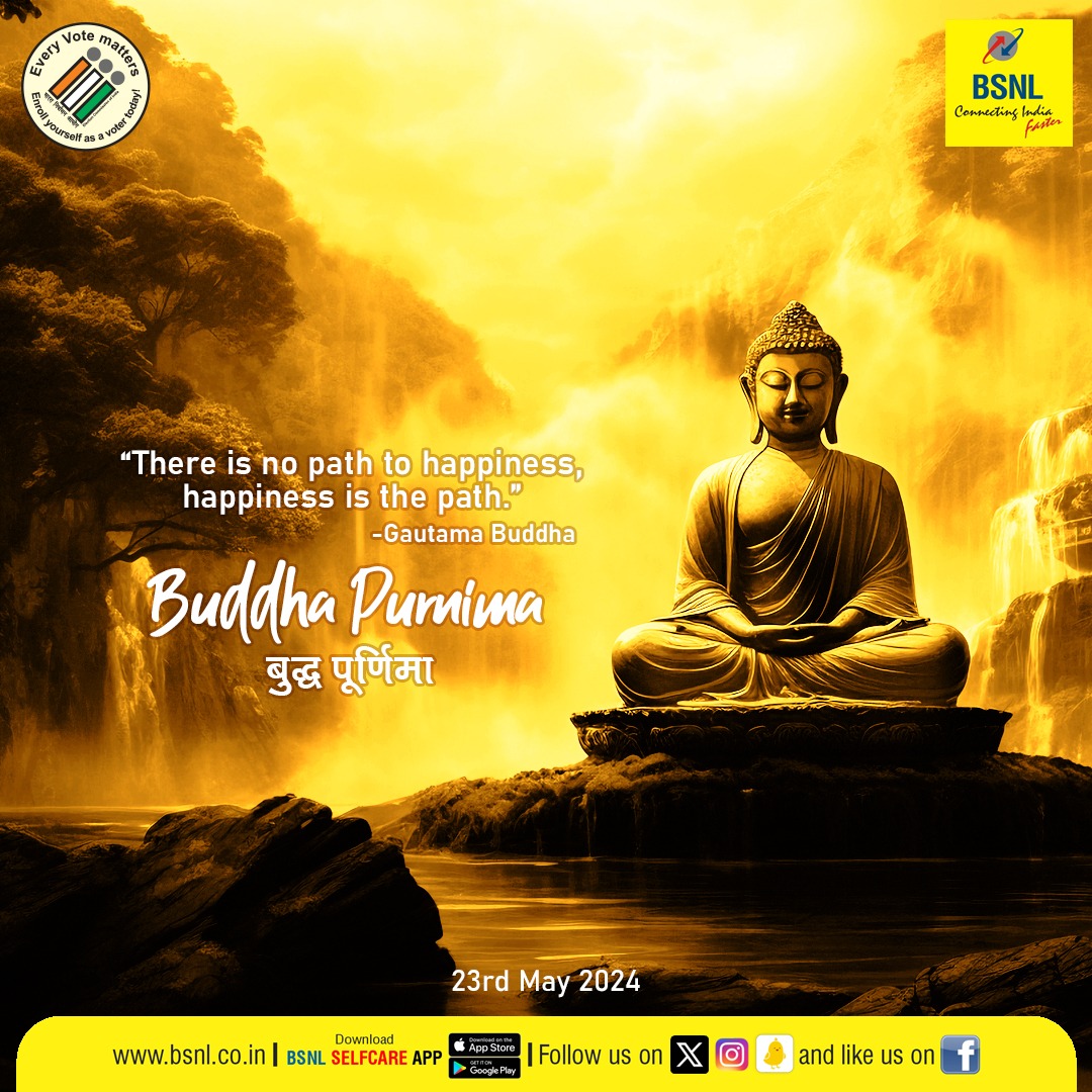 Let the teachings of Buddha purify our hearts and minds. #BuddhaPurnima #BSNL