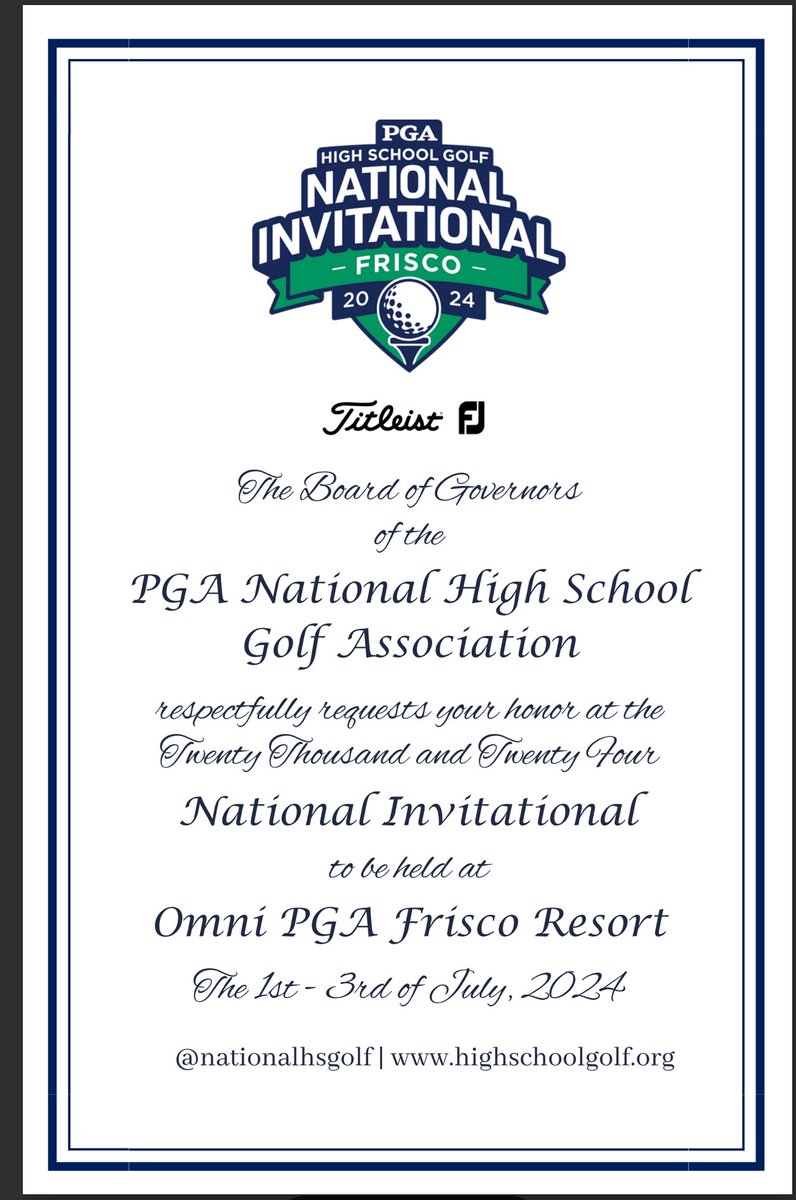 bportgolfsquad's tweet photo. The 4A TEXAS STATE CHAMPIONS have been invited to play in the PGA High School National Invitational in July!!! 

This is quite the honor as we will tee it up against other State Champions from around the United States! 

@WCMSports @Bulls_Sissies https://t.co/8evPFoh3Zr