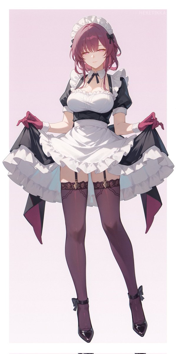 哦？今天想看我穿这个吗，开拓者？
卡芙卡纤长的手指轻轻滑过蕾丝花边
真是难得呢，你居然会主动提出这样的要求
紫色的眼眸中闪烁着狡黠的光芒。
我为你穿上了♥那么~代价呢？
她轻笑着靠近，温热的气息拂过开拓者的耳畔，带着一丝危险的暗示。
比如…让我在你身上留下一些特别的如何？ #原神 #卡芙卡