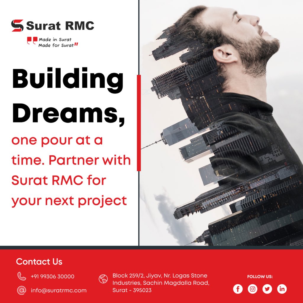 🌟 Building Dreams, One Pour at a Time! 🏗️

Partner with Surat RMC for your next project and experience excellence in every pour. Let’s build something great together!

#SuratRMC #Construction #BuildingDreams #QualityConcrete #PartnerWithTheBest #YourNextProject