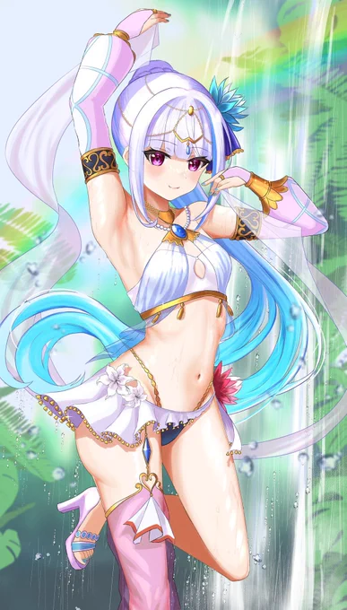 暑いので涼しそうな水浴びの絵を置いておきます 