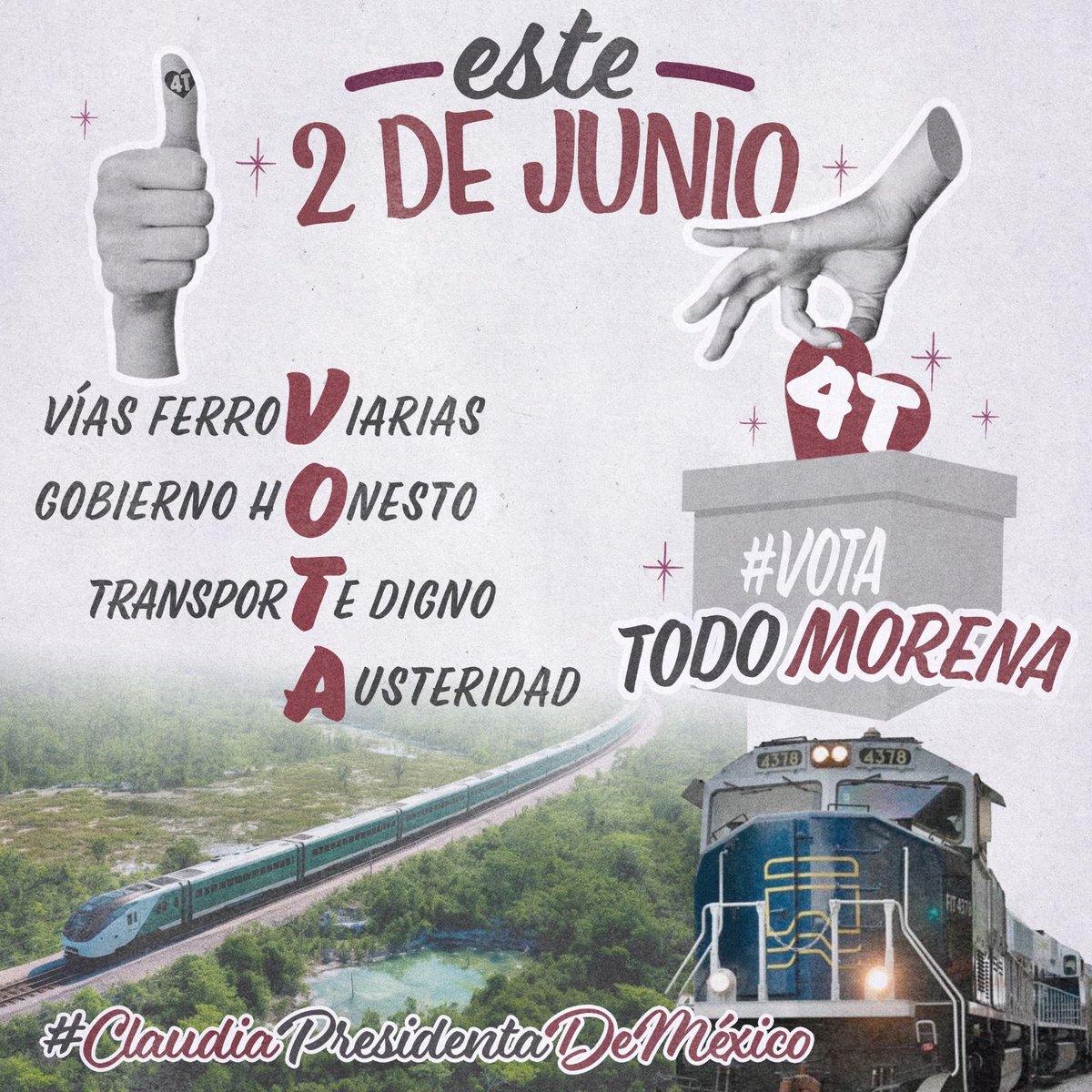 DiannaErika's tweet photo. En Veracruz vamos 5/5 🥇 #ClaudiaPresidenta #ConTokioClaudia #VotaTodoMorena https://t.co/l6Yvnldc7r