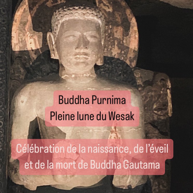 Yogafleur's tweet photo. Buddha Purnima, célébration de la naissance, de l’éveil et de la mort de Buddha Gautama.
Pleine lune de Wesak : honore l’énergie de sagesse et de compassion du Bouddha.
#buddhapurnima #wesak #voiedeveil #bouddha #purnima #yogafleur #compassion #yoga #meditation https://t.co/7tCKNy5OrD