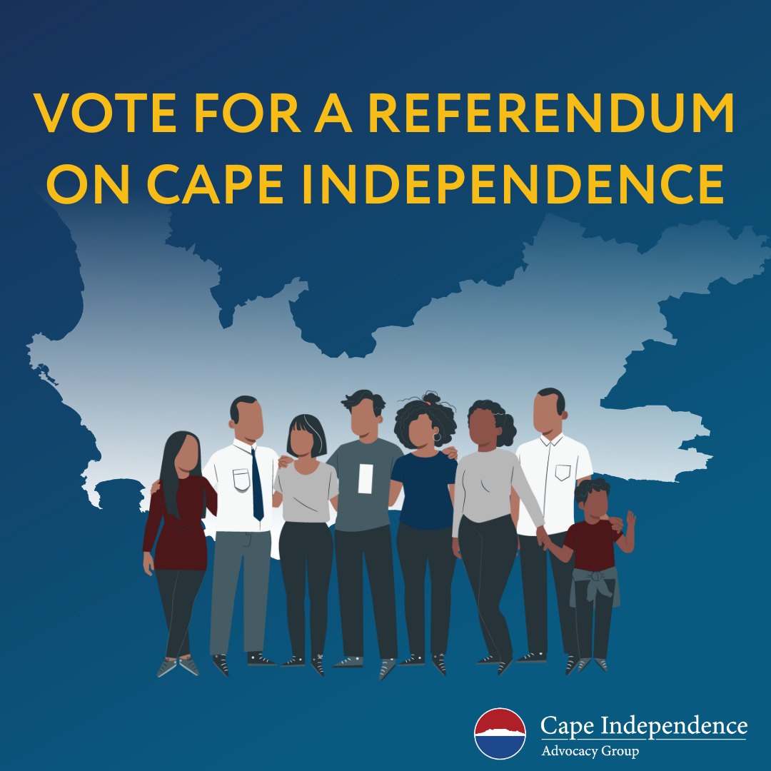 Six days until the election. 

The Western Cape needs a referendum to prove how serious we are about Cape Independence and being in charge of our own destiny. Use your vote wisely.

#capeindependence