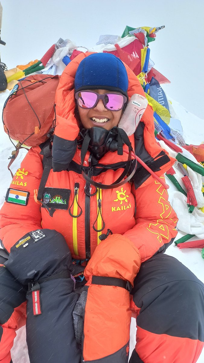 #NEW : Kaamya Karthikeyan, a 16-year-old, class XII student of Navy Children School, Mumbai and her father Cdr S Karthikeyan of the Indian Navy successfully summitted Mt. Everest (8849 M) on 20 May 24. #MountEverest #KaamyaKarthikeyan #SKarthikeyan #IndianNavy